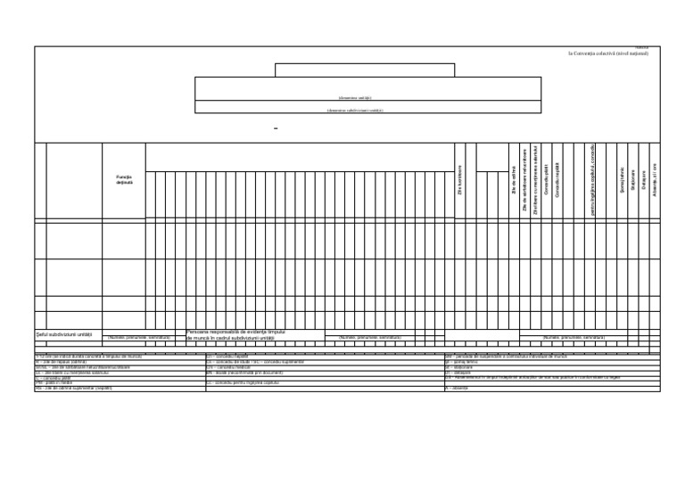 Tabelul de Pontaj | PDF