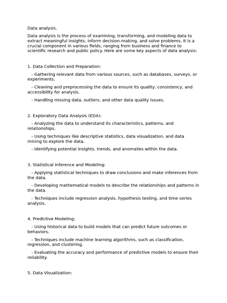 Data Analysis | PDF