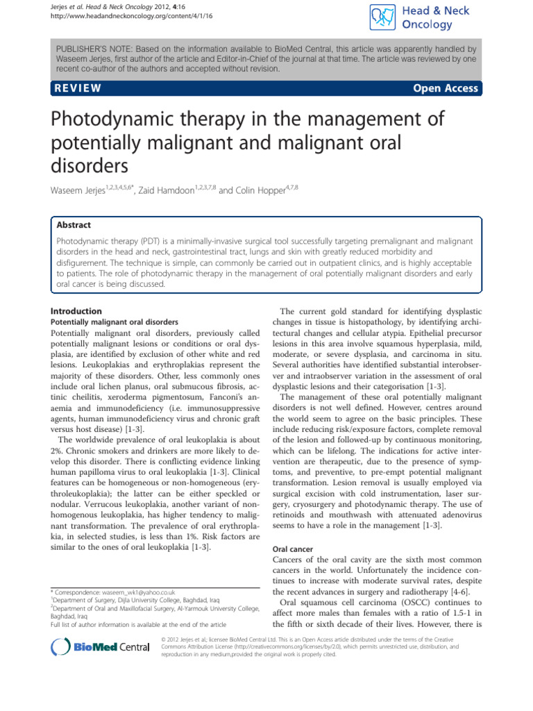 Photodynamic Therapy | PDF