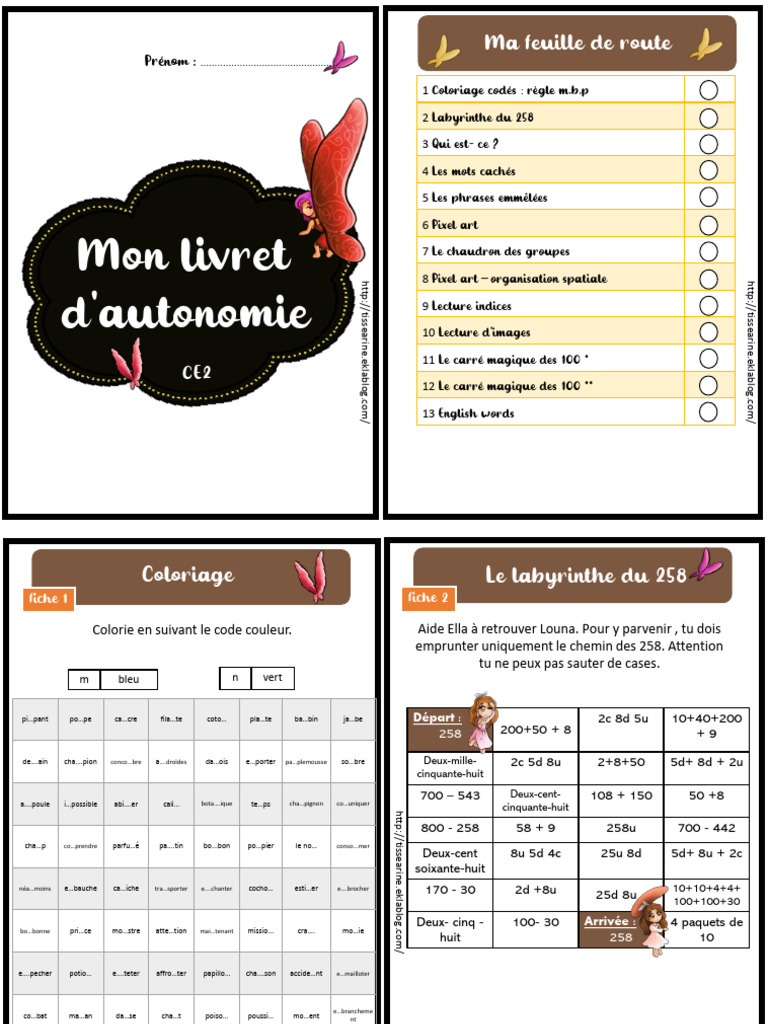 Livret d'autonomie CE2 Période 2 | PDF | Ouverture (échecs) | Théorie ...