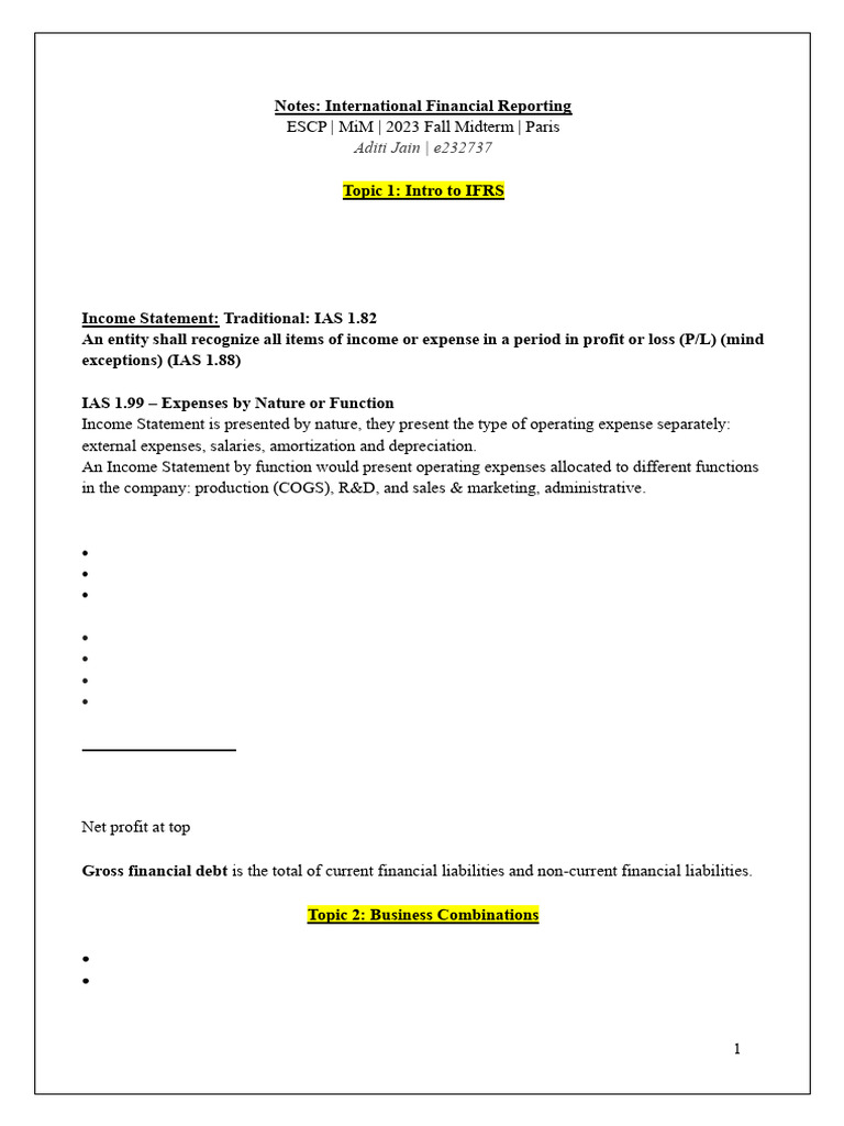 Notes Ifrs Pdf