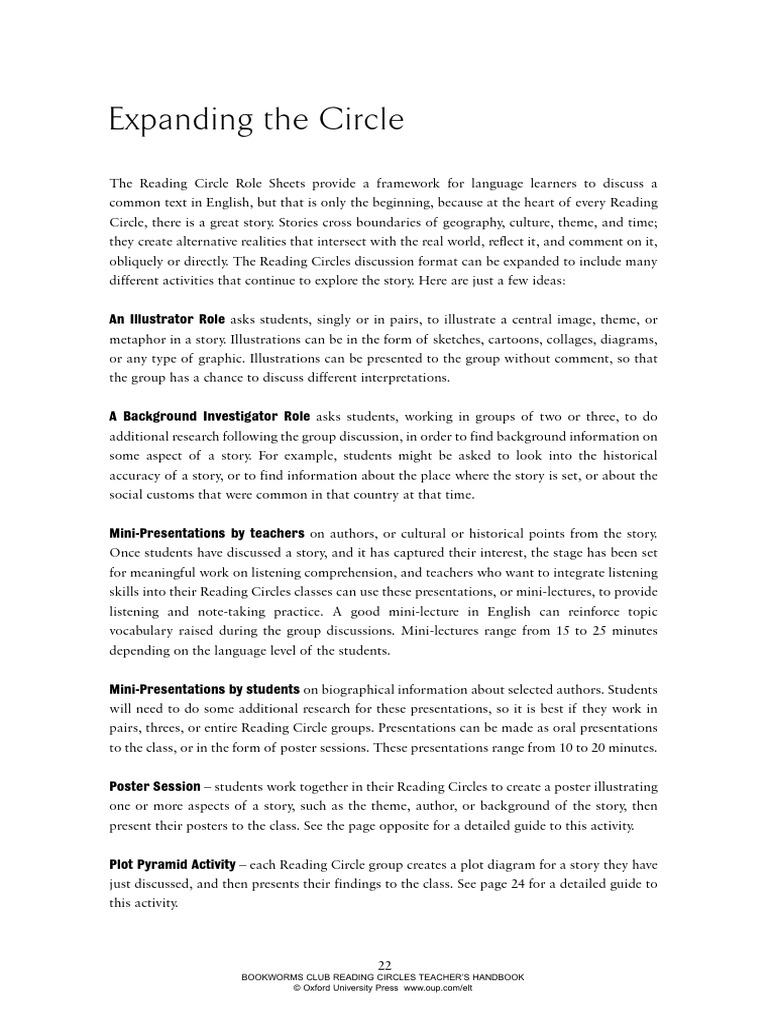 Reading Circles Teacher's Handbook | PDF | Cognition | Human Communication