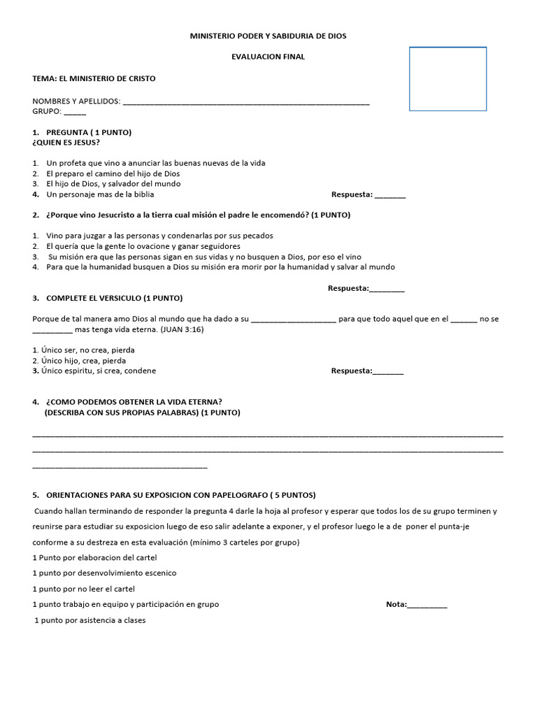 Evaluacion pys pdf