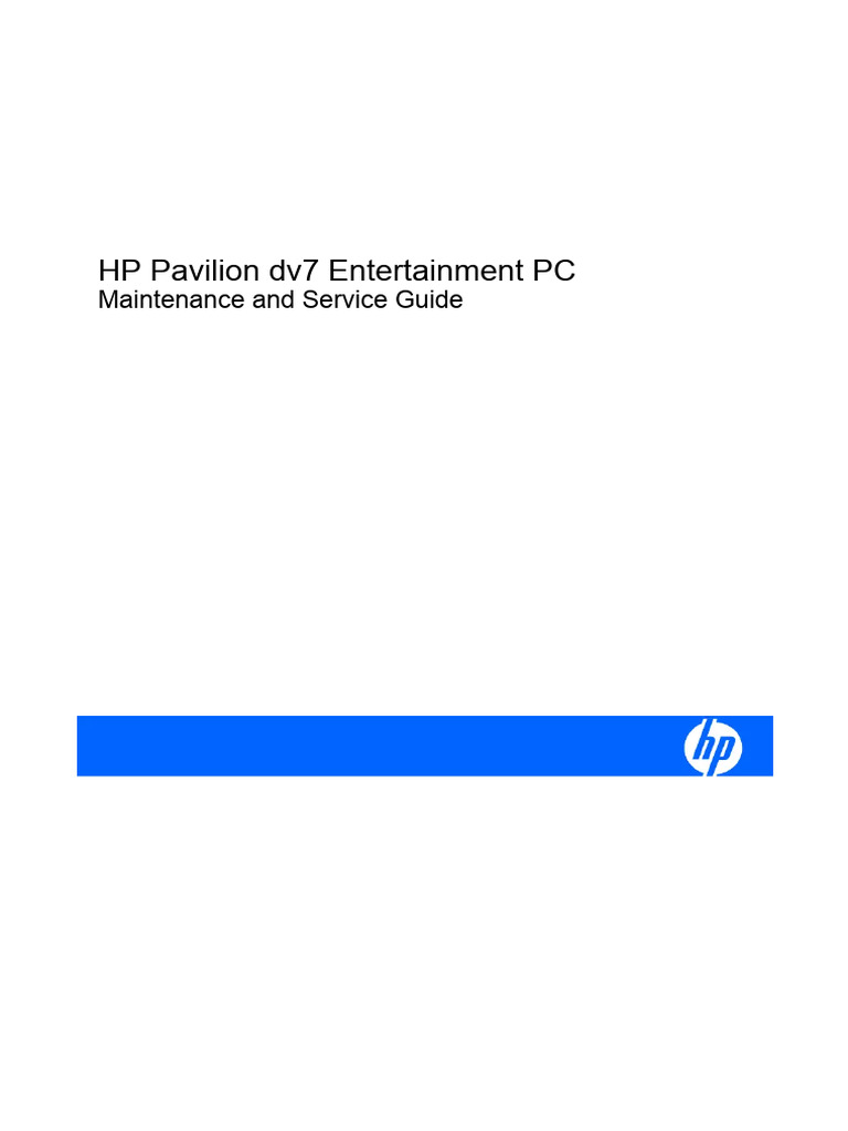 User Manual HP Pavilion Dv7 (English - 181 Pages) | PDF