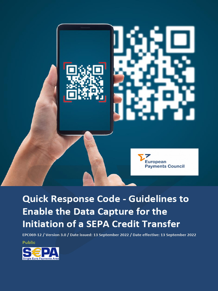 SEPA Credit Transfer QR Code Guidelines | PDF | Qr Code | Computers