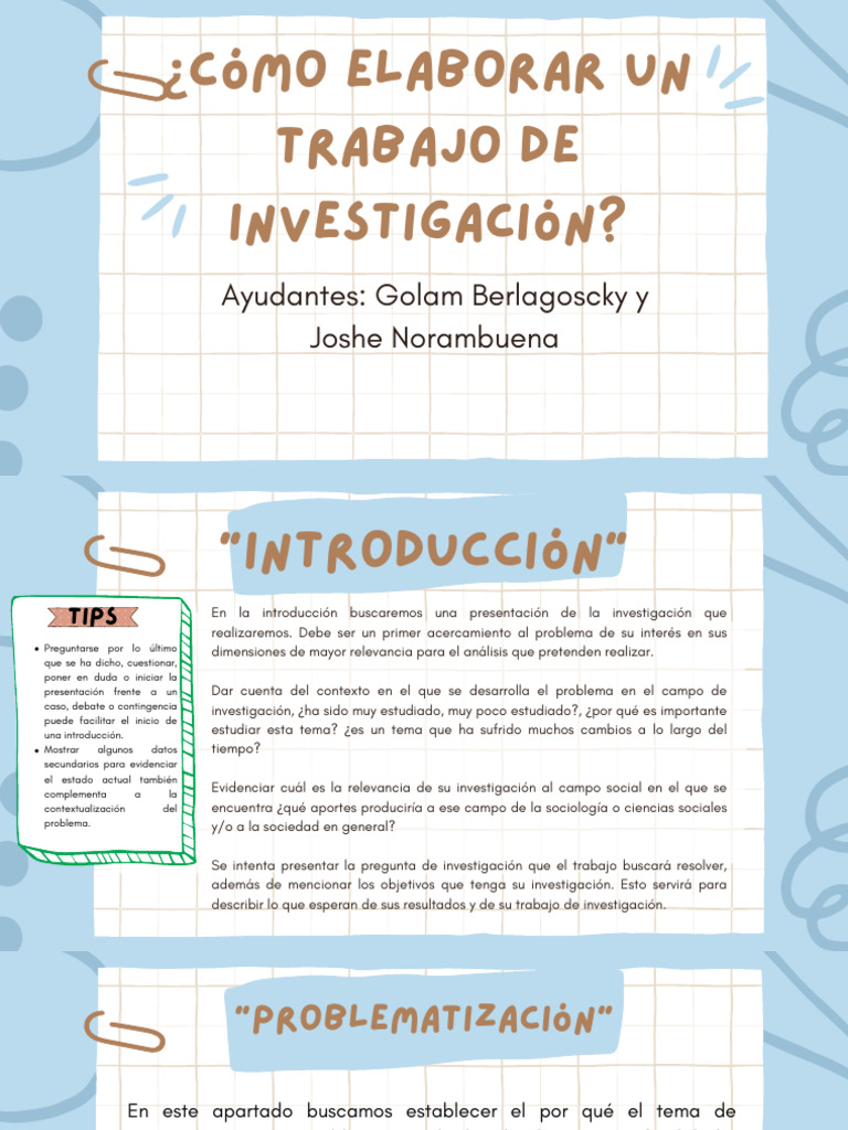 Cómo Elaborar Un Trabajo de Investigacion? | PDF