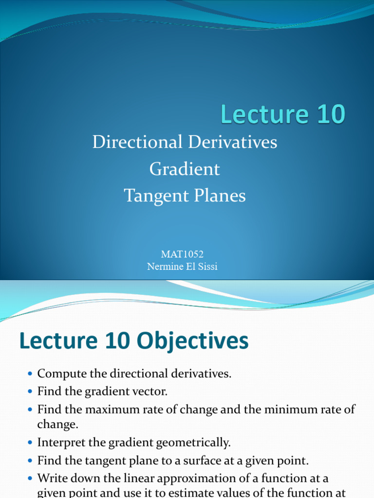 Lecture 10 Mat1052 Pdf