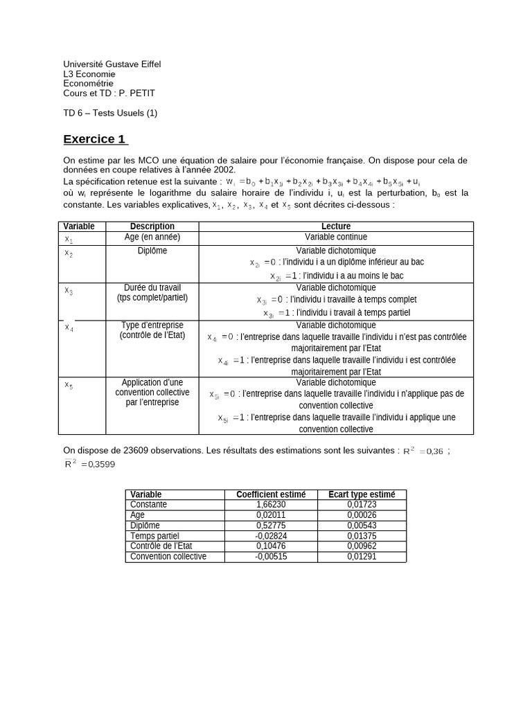 TD 6 | PDF