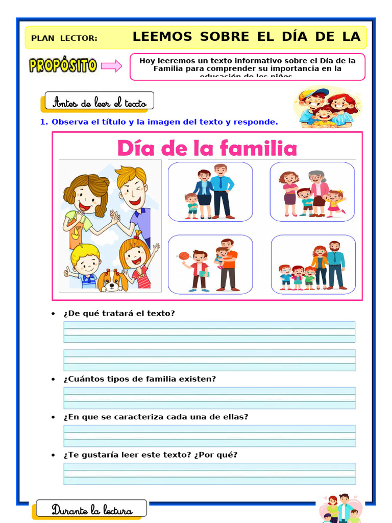 Ficha Adicional Dia de La Familia | PDF