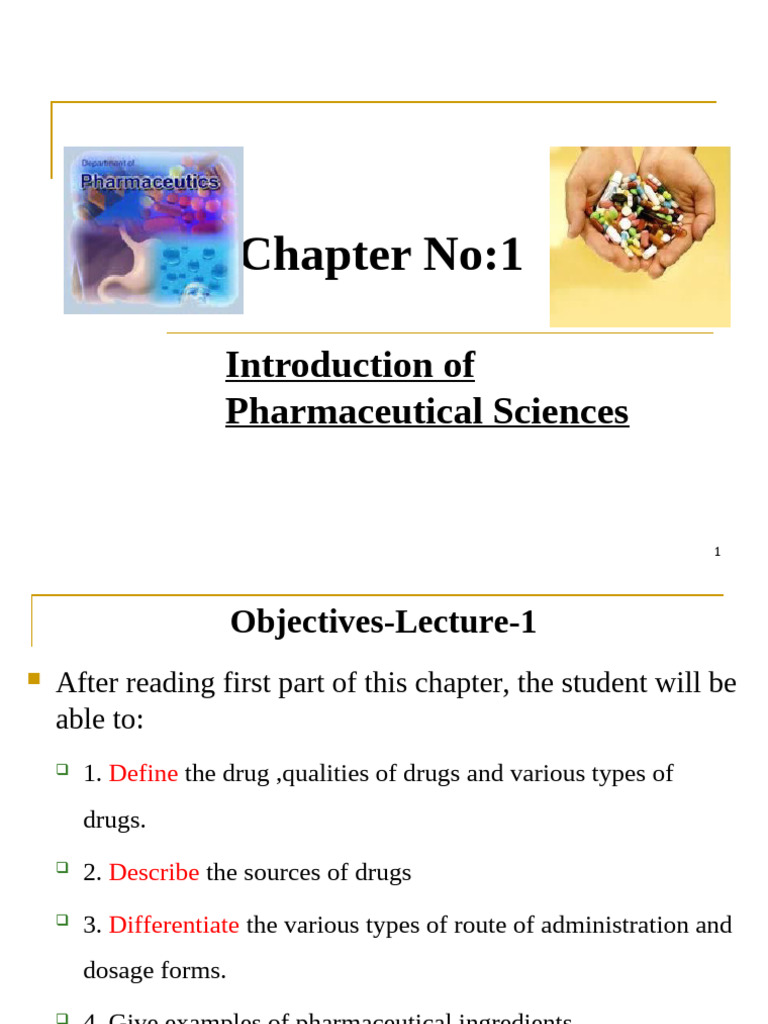 Introduction of Pharm - Sciences 2022 23 | PDF