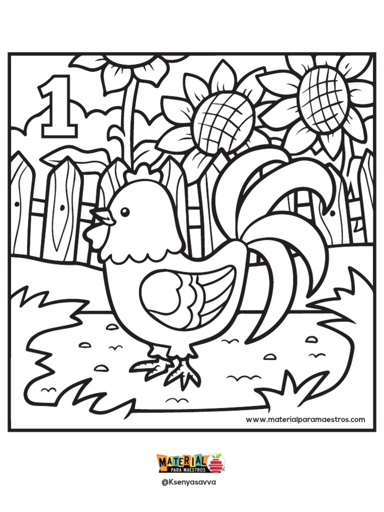 Dibujos para Colorear de Los Numeros | PDF