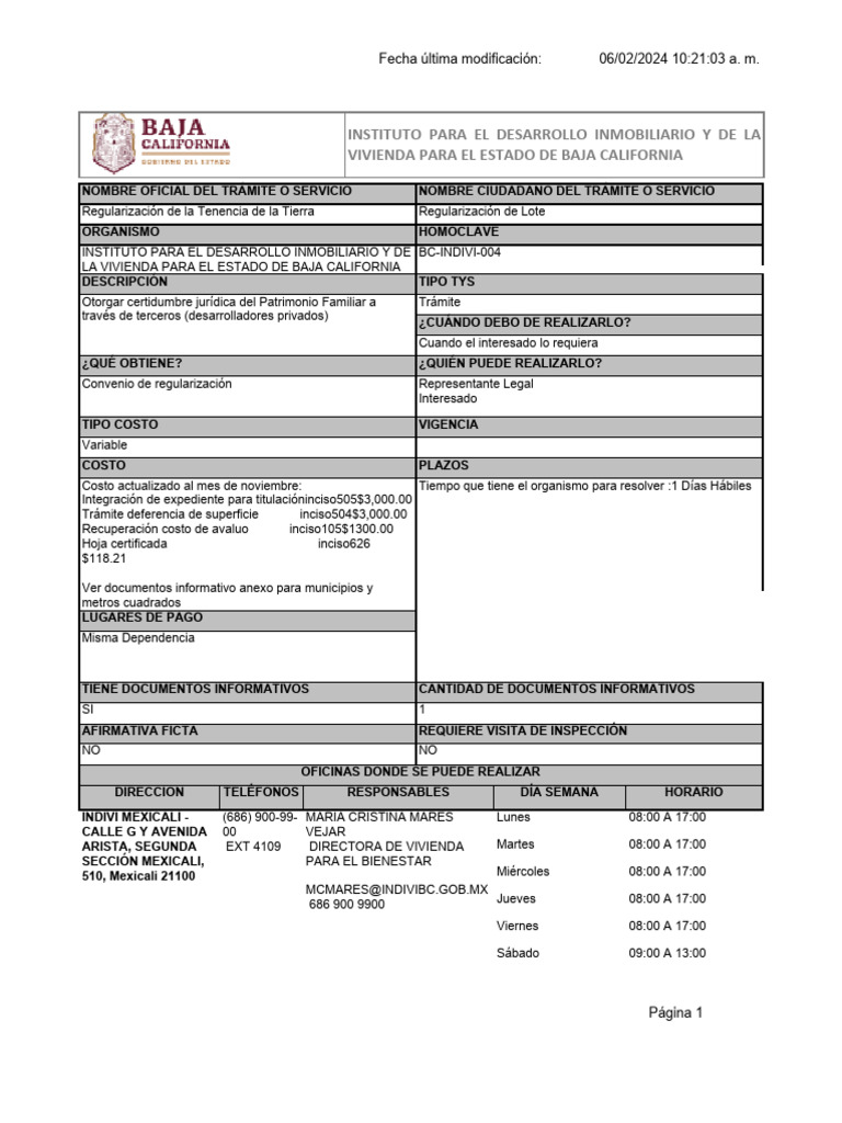 Ficha - Regularización de La Tenencia de La Tierra | PDF