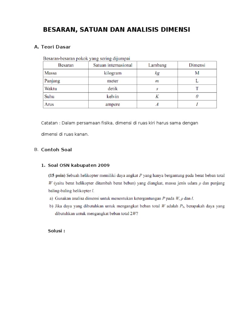 1 Besaran Satuan Dimensi