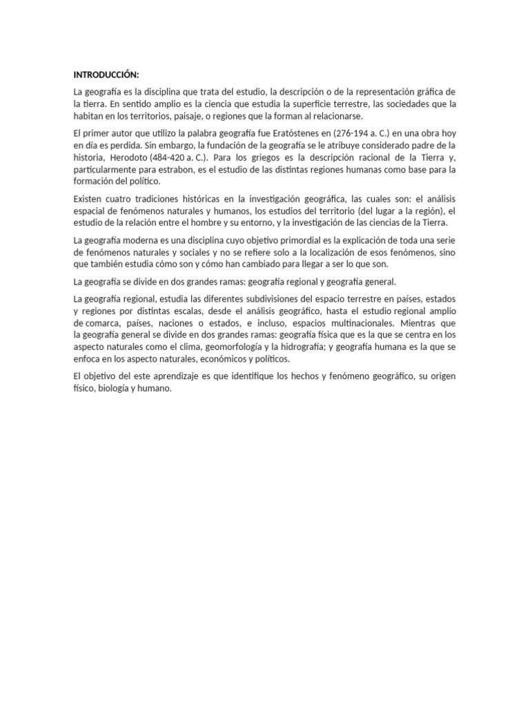La Geografia Pdf
