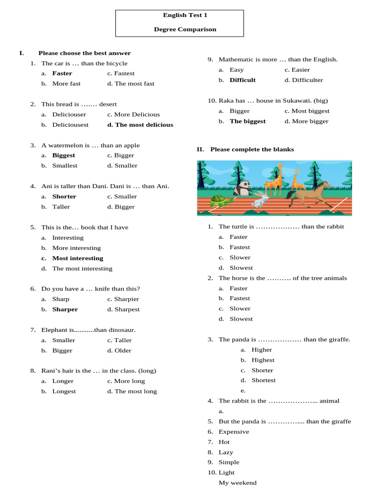 Comparative Test | PDF