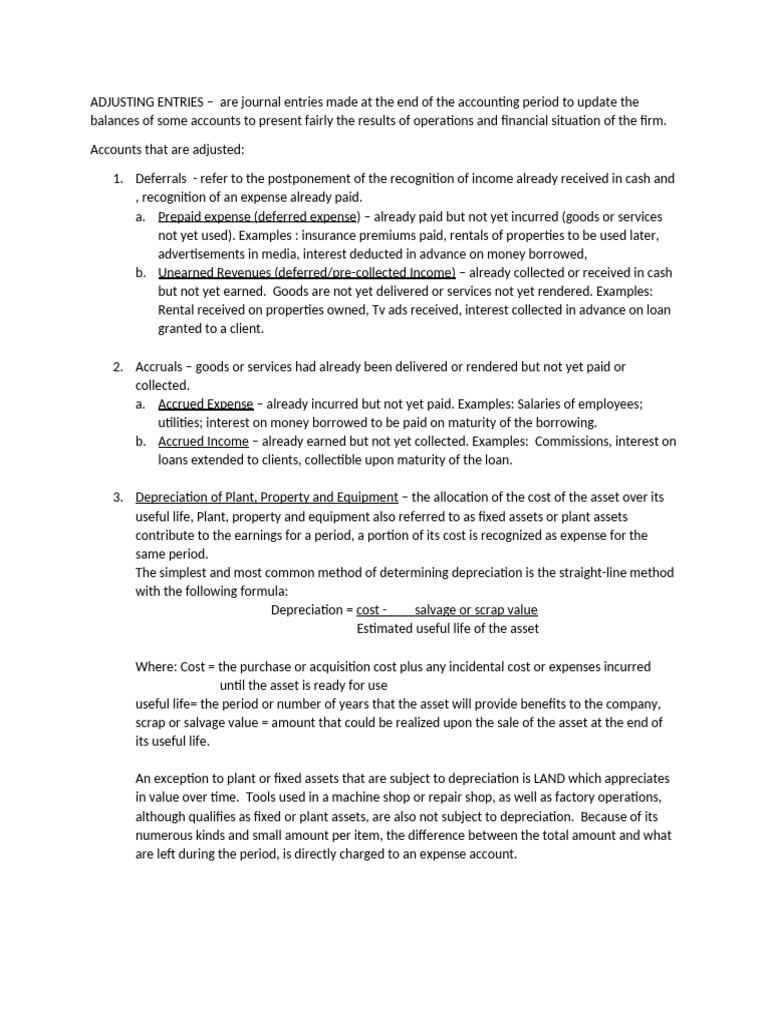 Adjusting Entries Pdf