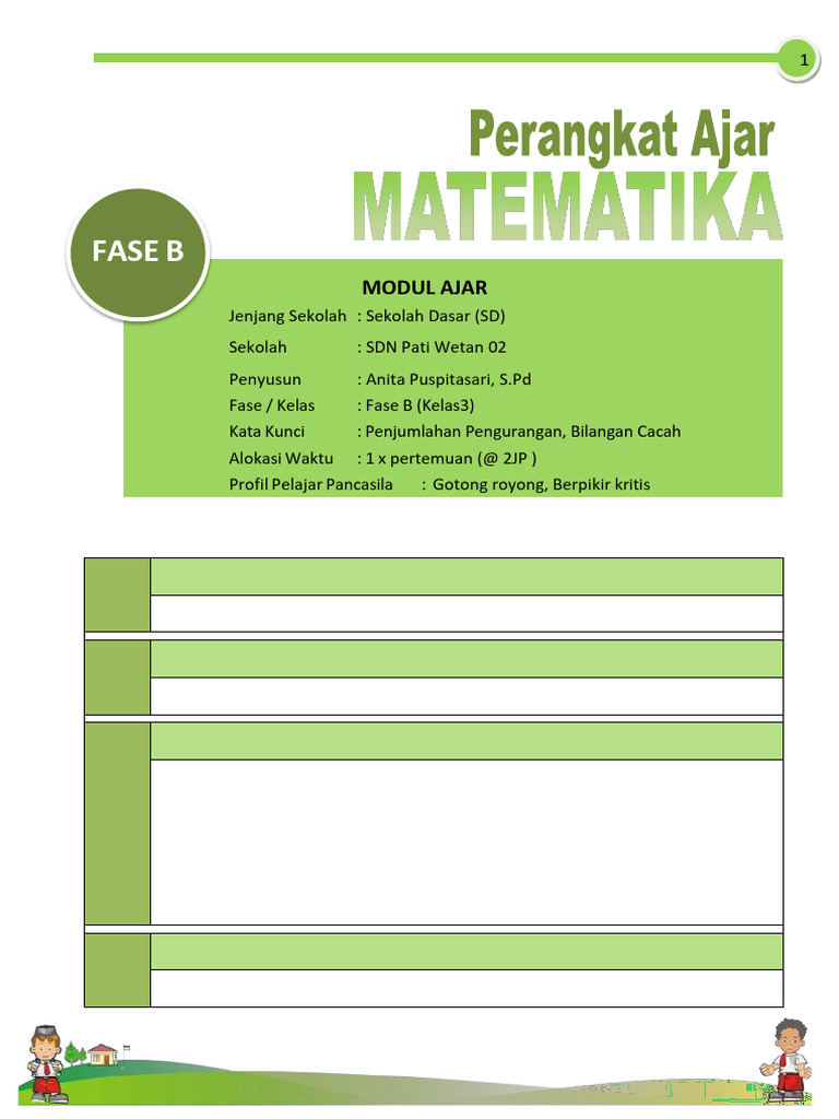 Modul Ajar MTK | PDF