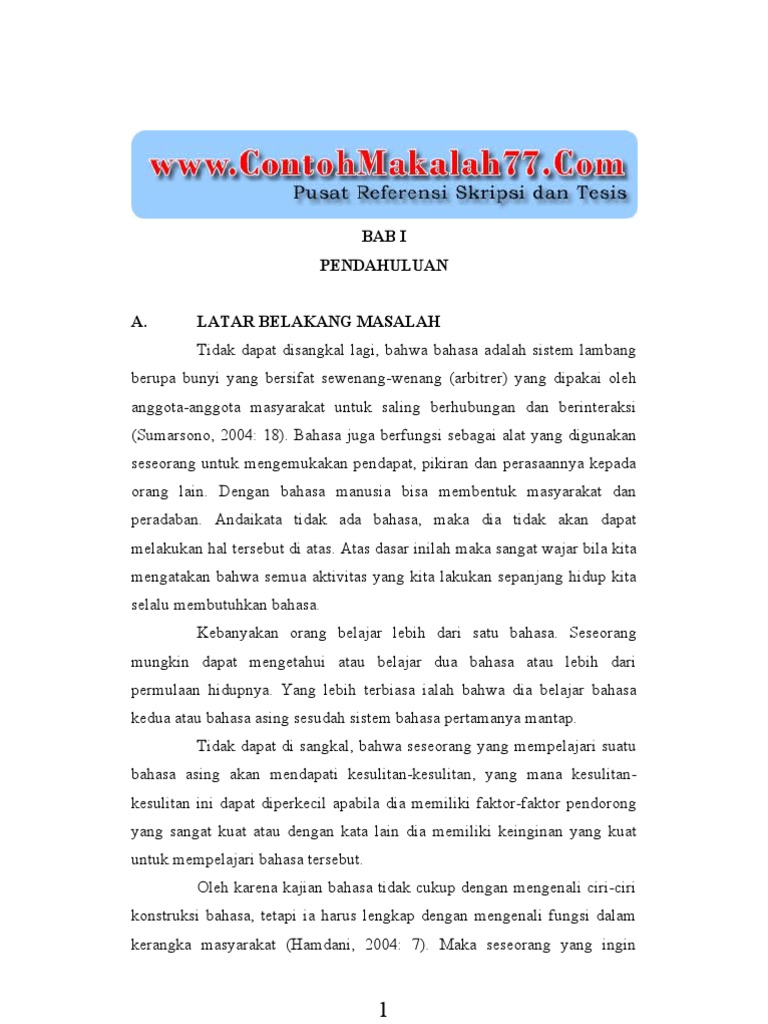 Analisis Kesulitan Belajar Bahasa Arab Pada Mata Kuliah Istima I