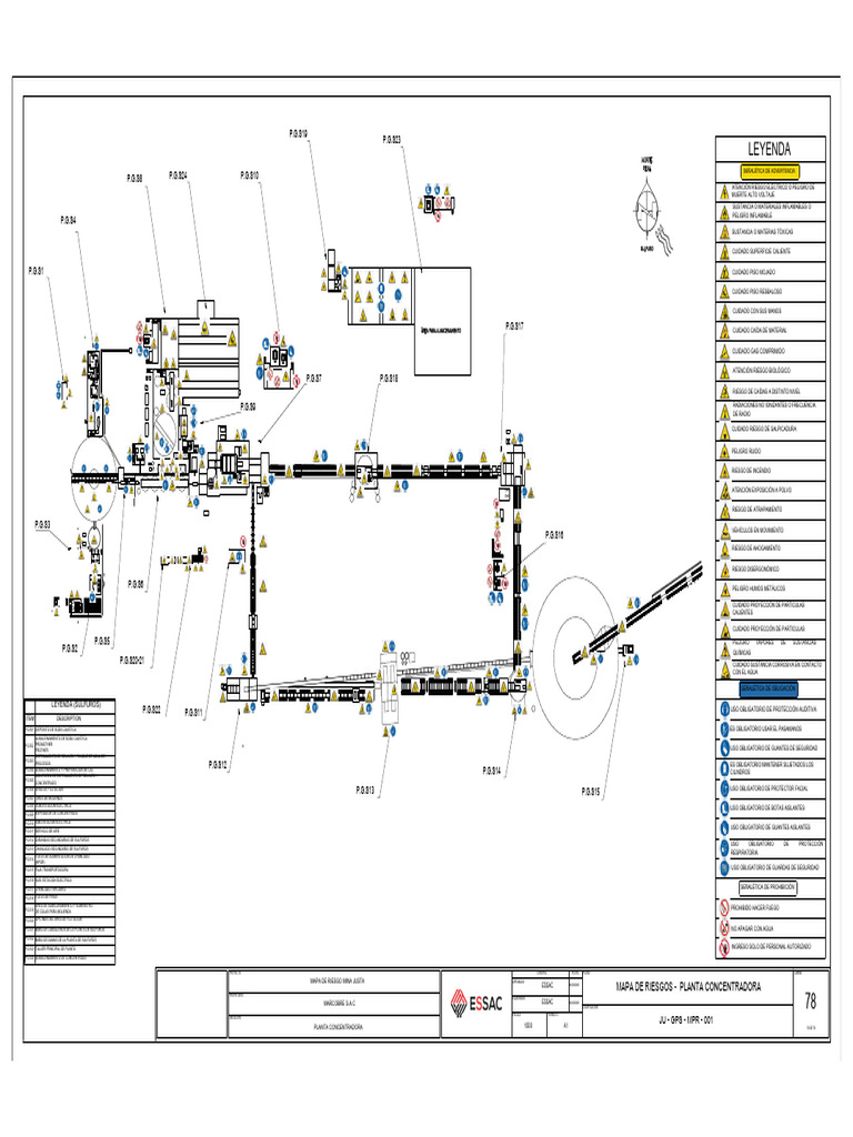 Mapa de Riesgos Planta Concentradora-PLANO GENERAL SULFUROS | PDF