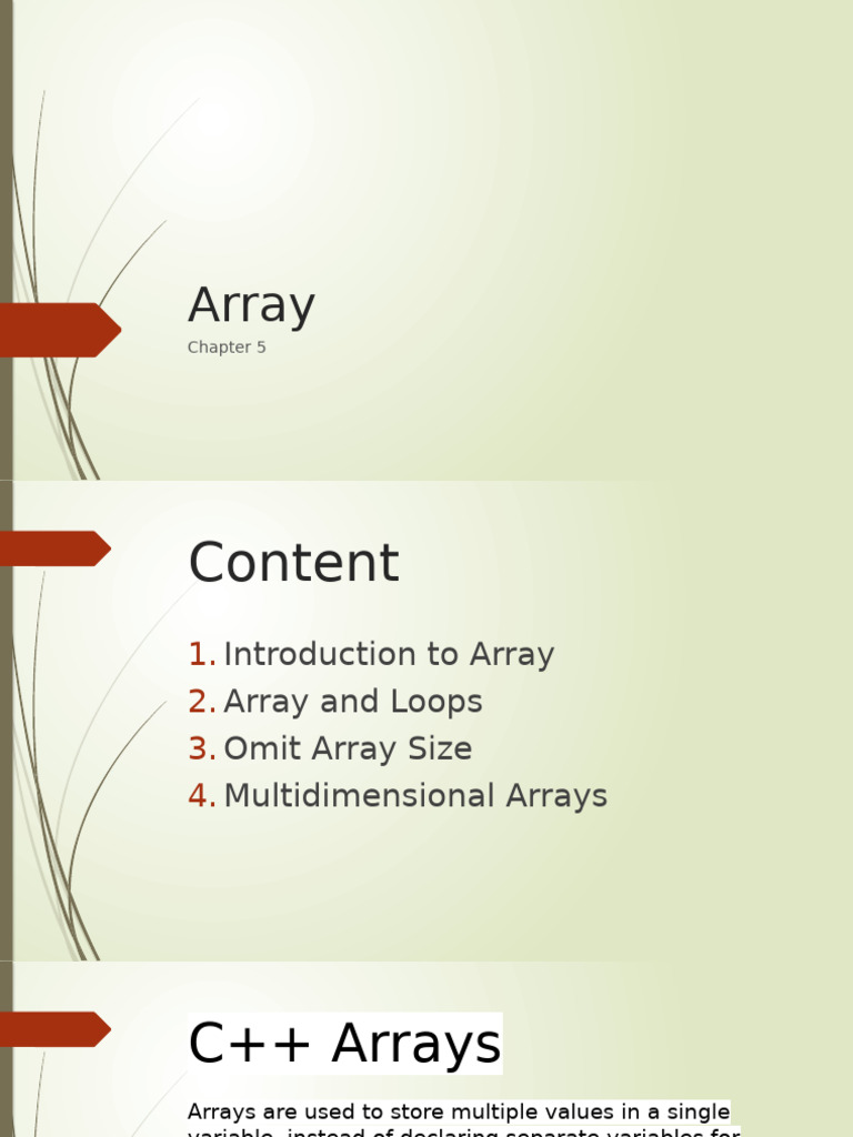 Chapter 5 Array | PDF