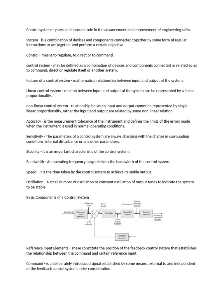 Control Lec Reviewer 1 | PDF
