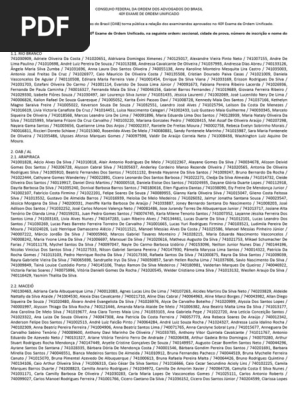 Aprovados no 40º Exame da OAB PDF 