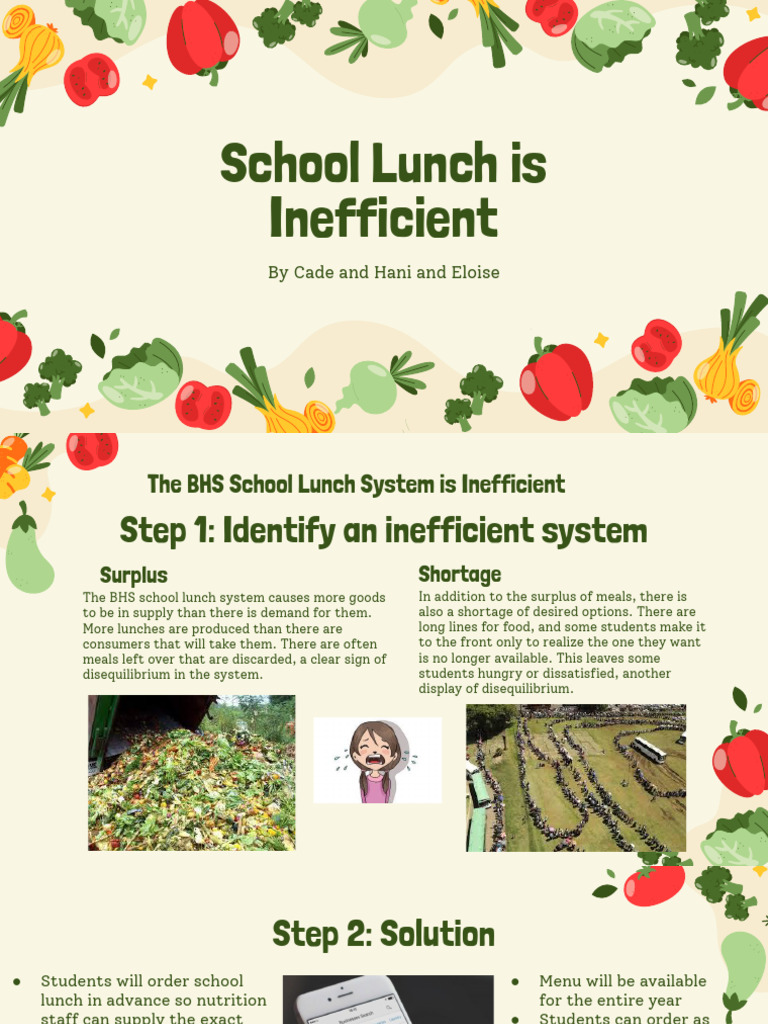 BHS School Lunch System Fixes | PDF | School Meal | Economies
