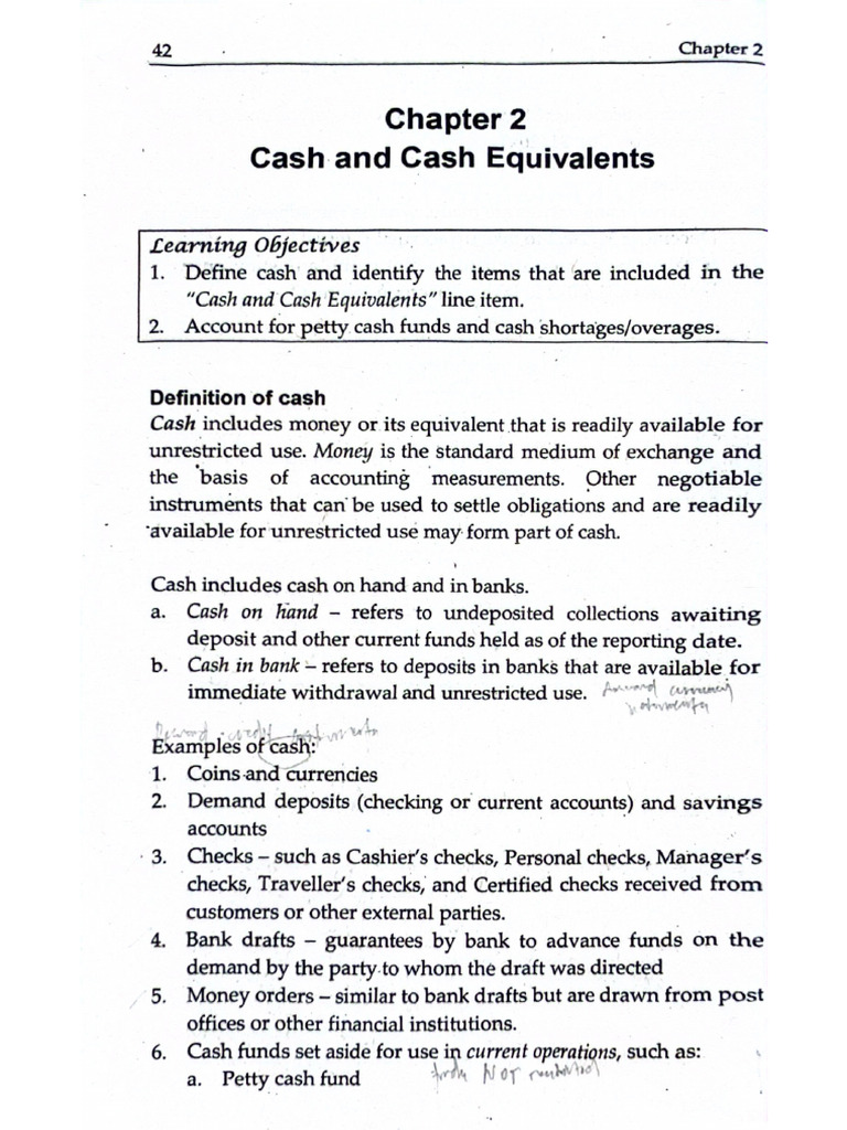 Chapter 2-Cash and Cash Equivalents | PDF