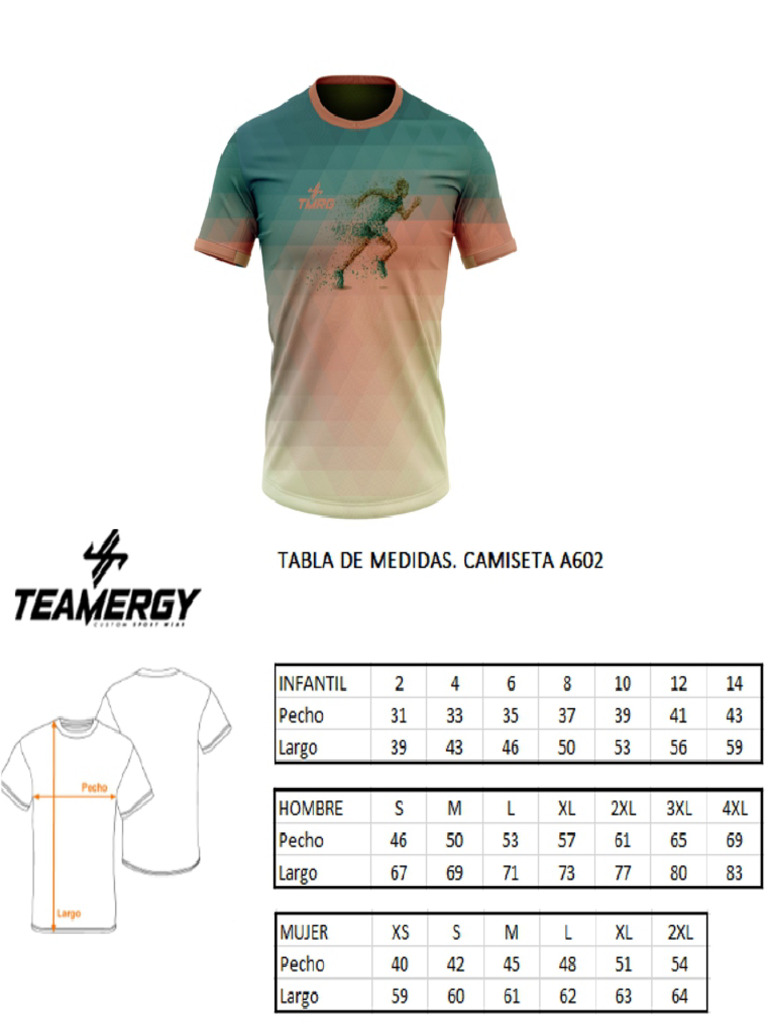 Tabla Tallas Camisetas | PDF