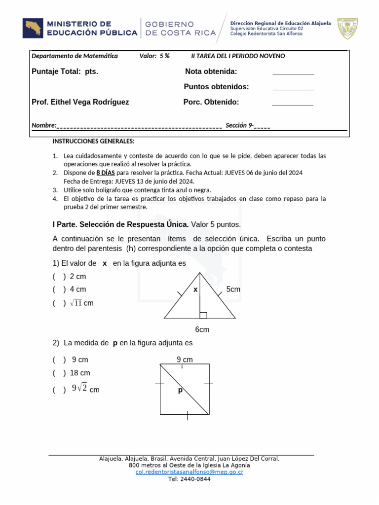 Tarea 2 NOVENO 2024 | PDF