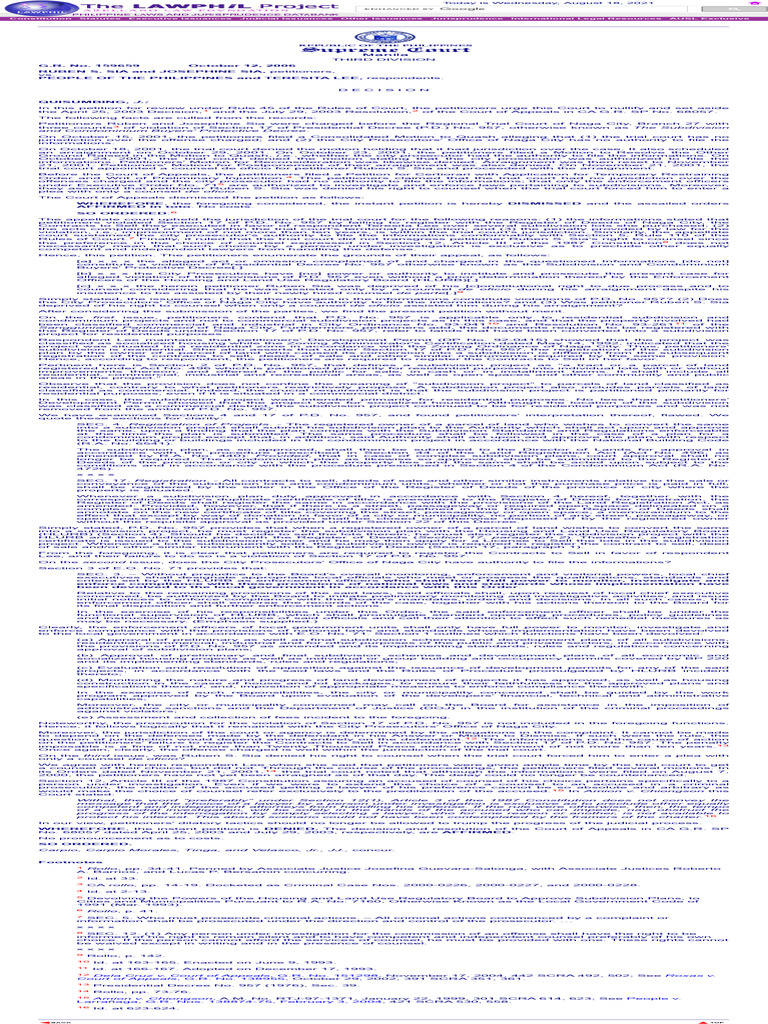Sia vs. People | PDF