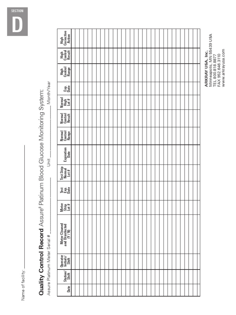Arkray-Assure-Platinum-Log | PDF