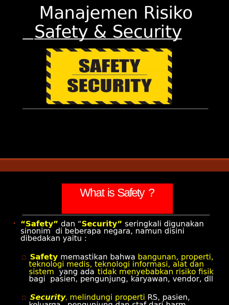 Manajemen Risiko Keselamatan & Keamanan | PDF | Securities | Hazards