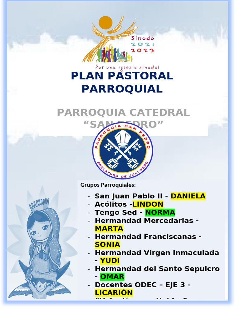 Plan Pastoral 2022 - Parroquia San Pedro Juli - OK | PDF