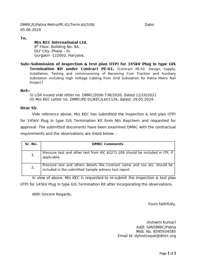ITP Termination Kit | PDF