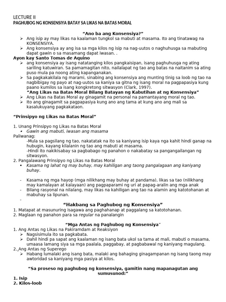Lecture II | PDF