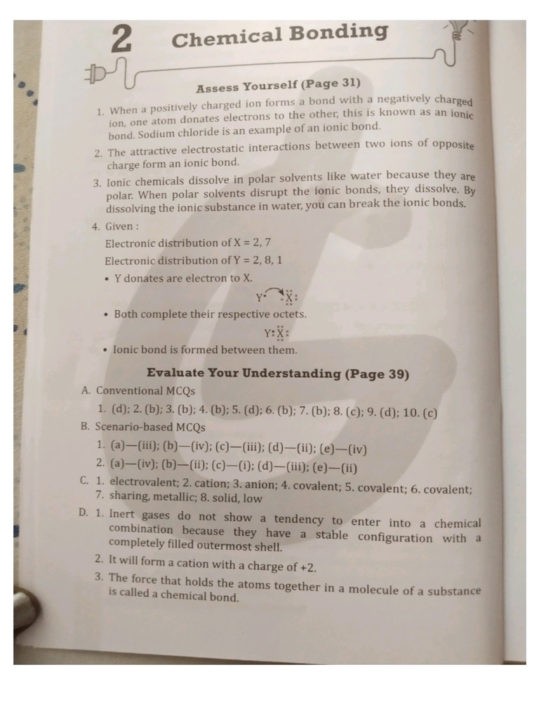 Chemical Bonding Class 10th Pdf