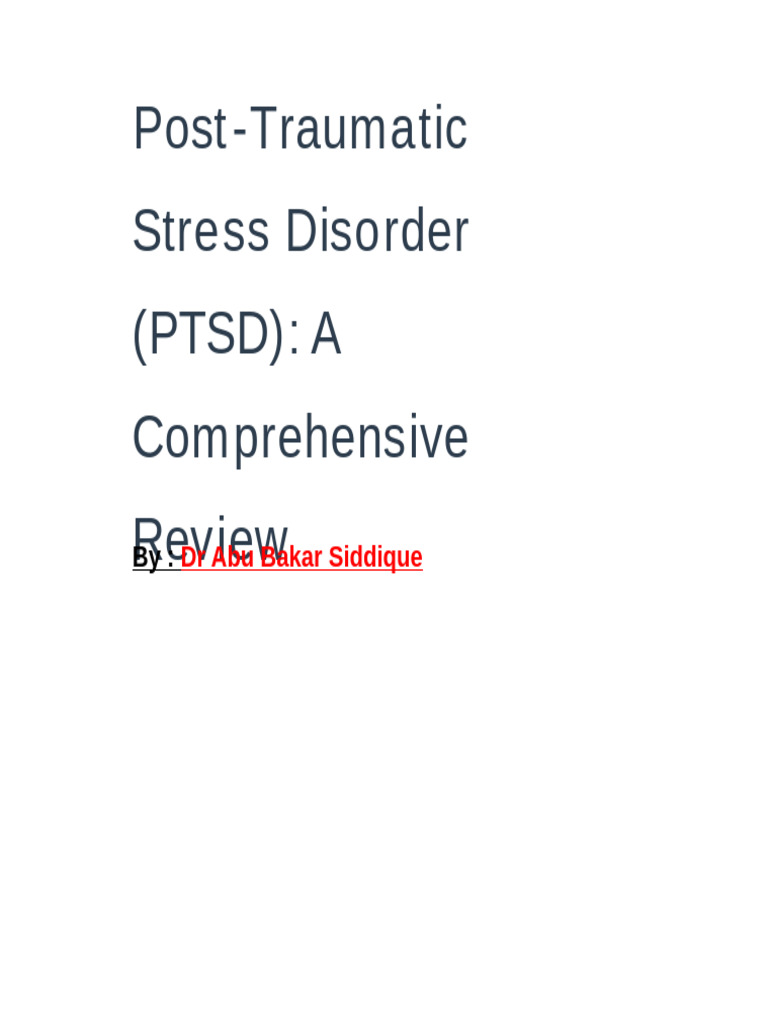 PTSD | PDF