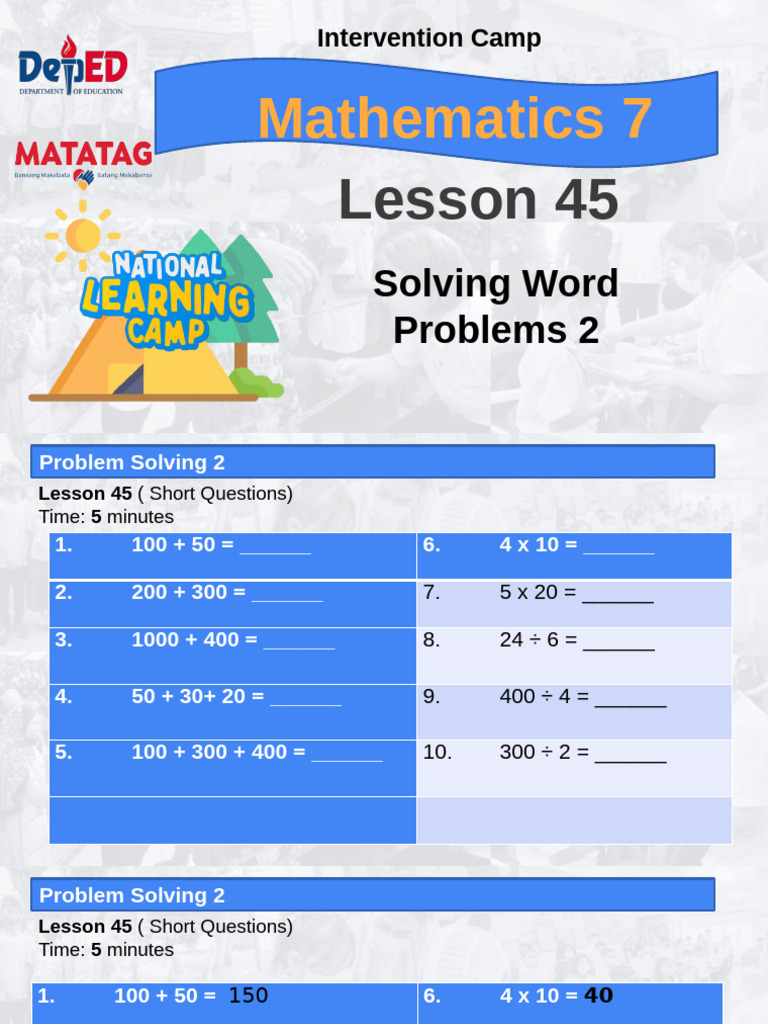 NLC Math 8 | PDF | Cakes | Cooking, Food & Wine