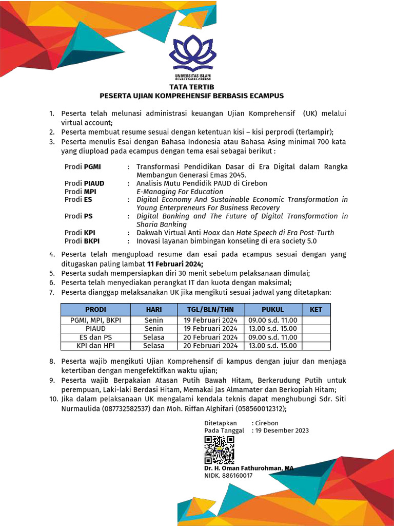 Tata Tertib Uk 2023-2024 | PDF