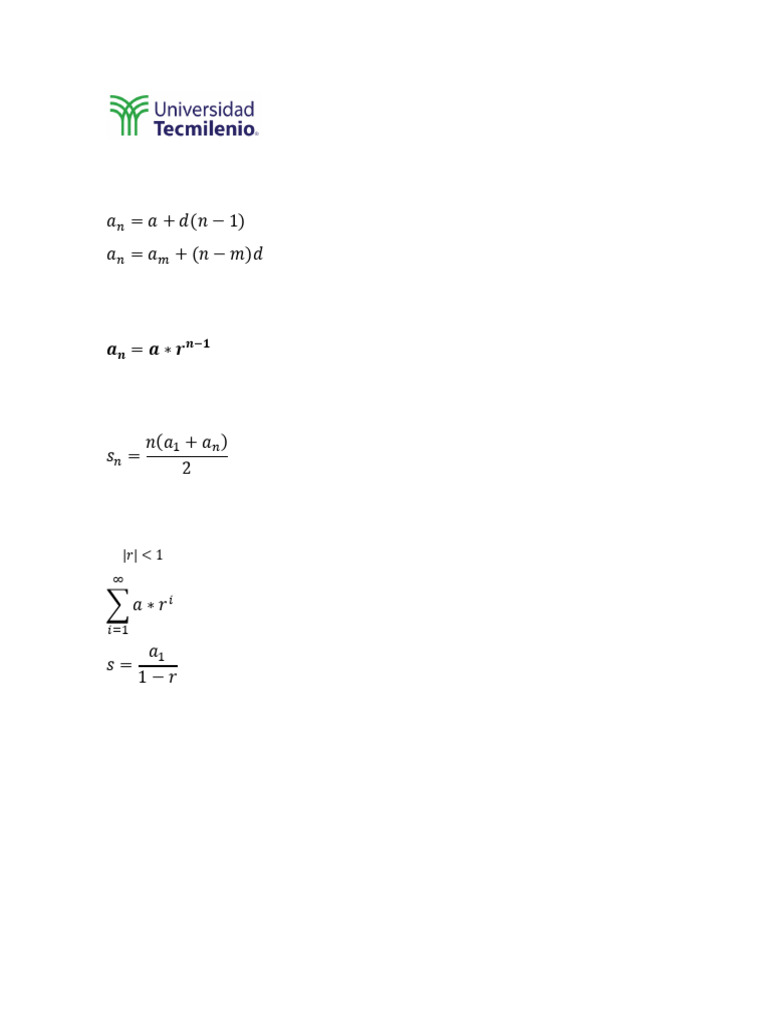 Formulario Mate 1 Parcial 1 | PDF