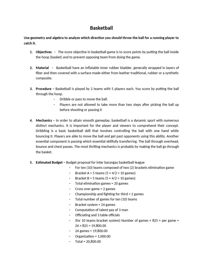 Basketball | PDF