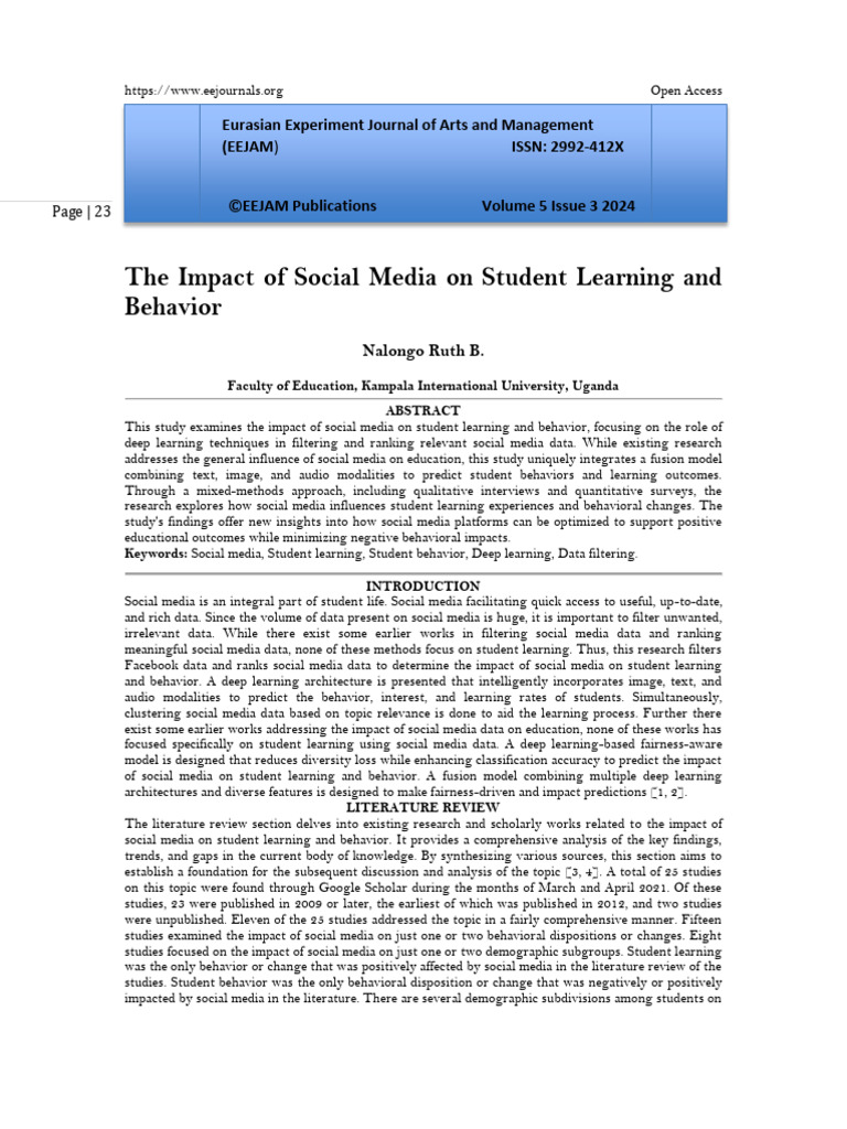 Social Media's Impact on Student Learning | PDF | Social Media ...