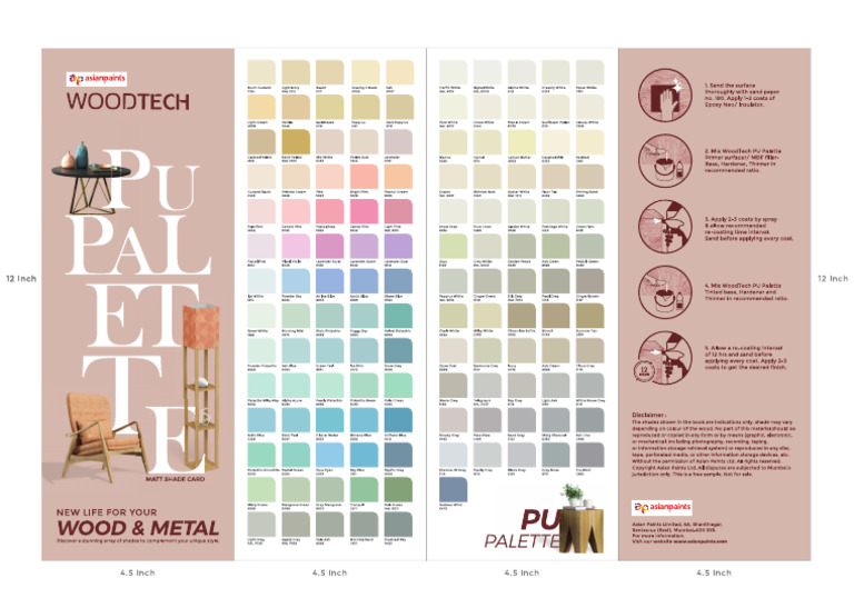 PU Palette Matt Shade Card | PDF