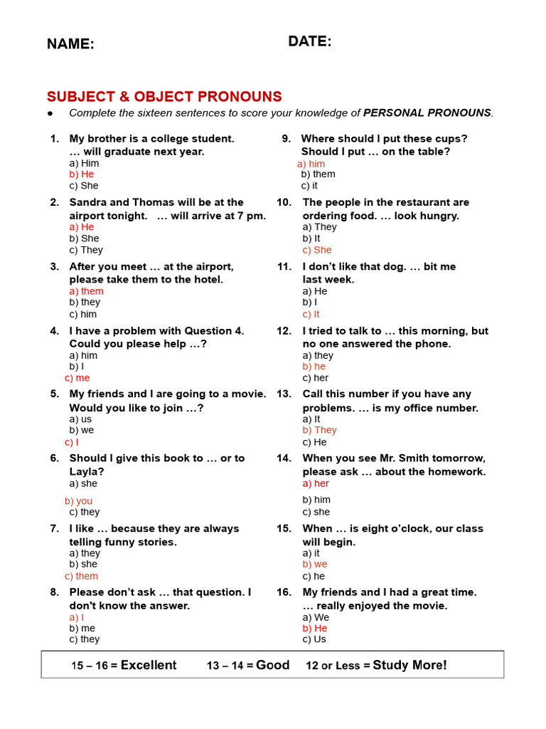 Atg-Quiz-Subjectobjpron-Converted (1) - Documentos de Google | PDF