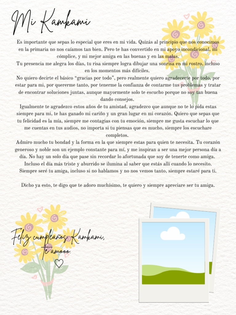 Documento A4 De Carta De Amor Para Alguien Especial Ilustrada Pdf