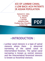 Incidence of Lumbar Canal Stenosis in Low Back