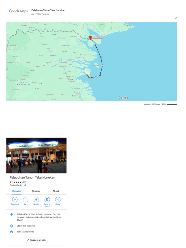 Pelabuhan Tunon Taka Nunukan - Google Maps | PDF