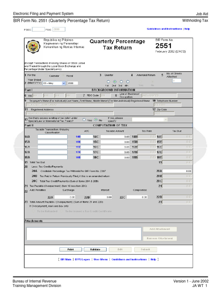 Job Aid For Form 2551 (Online) | PDF | Taxes | Computing