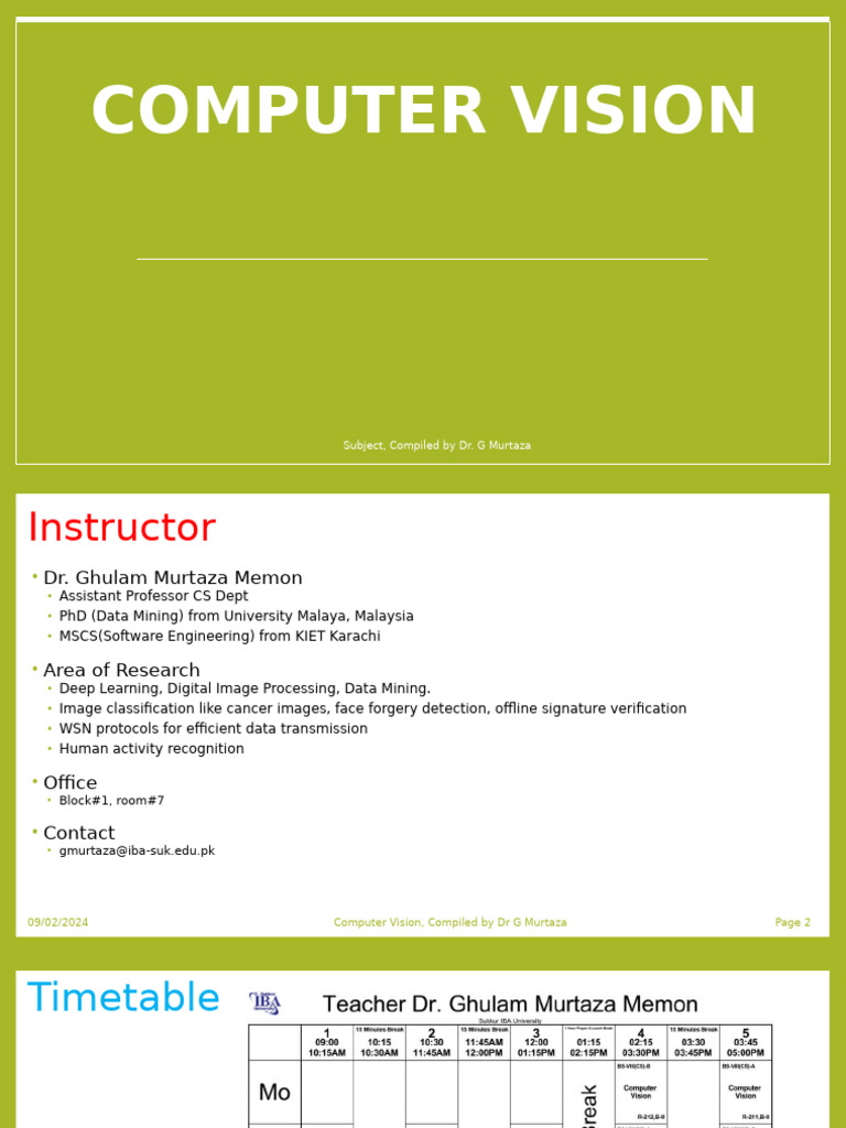 01-Introduction To CV | PDF